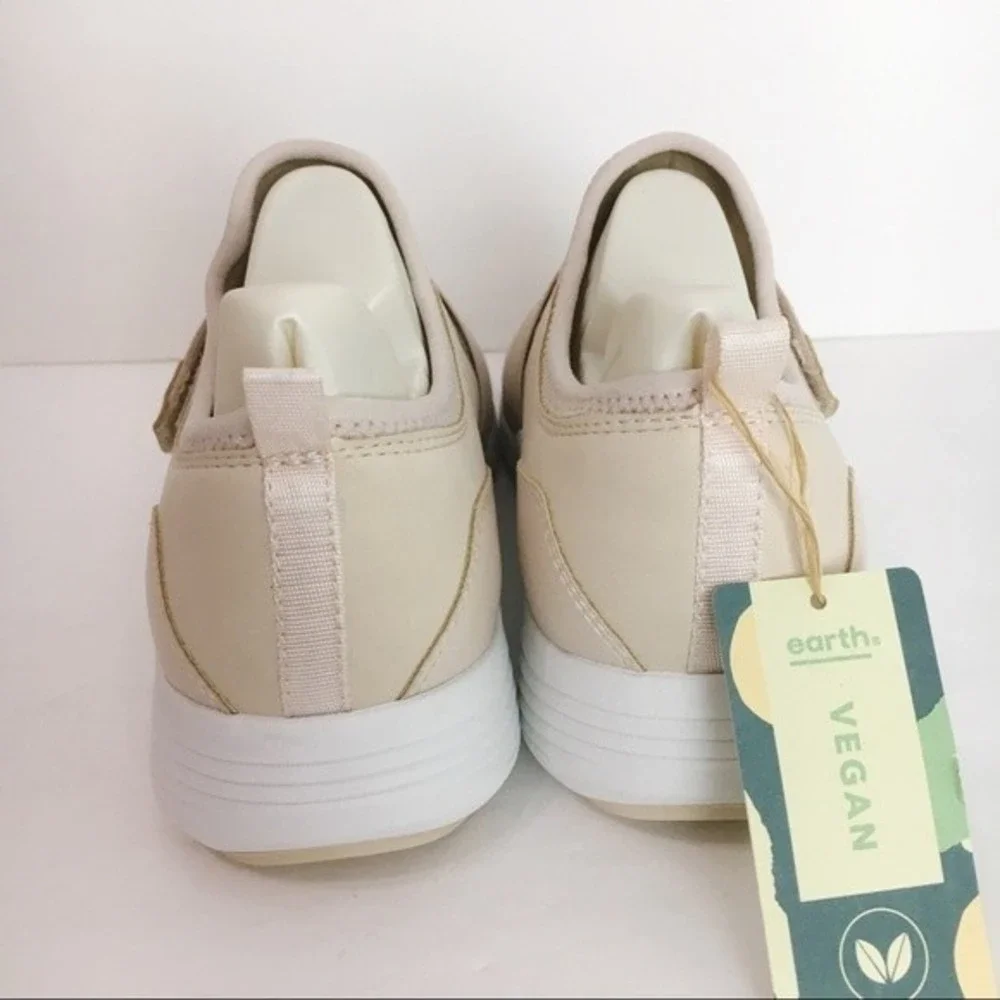 Earth Size 8 Scenic Valiant Vegan Blush Cream Pink Slip On Knit Sneakers Shoes‎